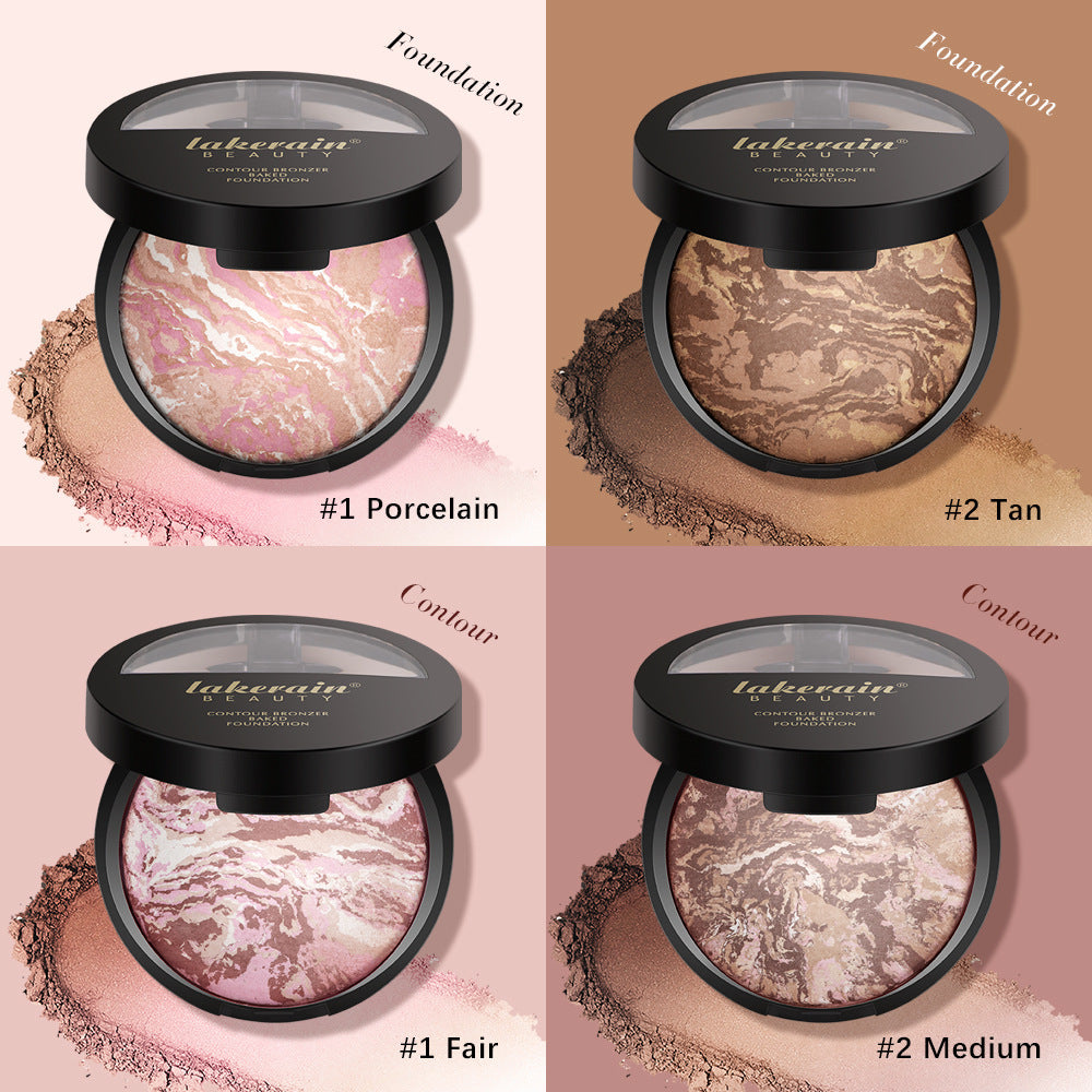 Marble Baked Powder Contour Compact Natural Brightening Powder