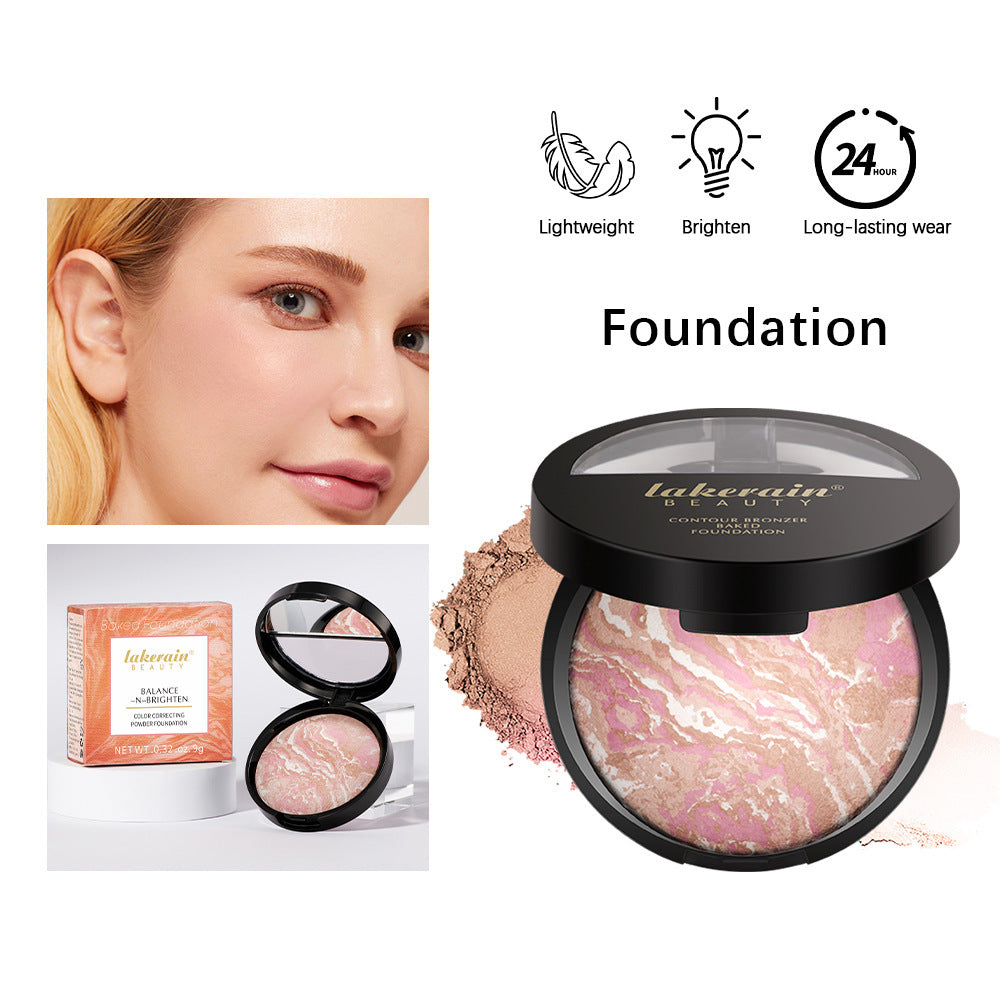 Marble Baked Powder Contour Compact Natural Brightening Powder