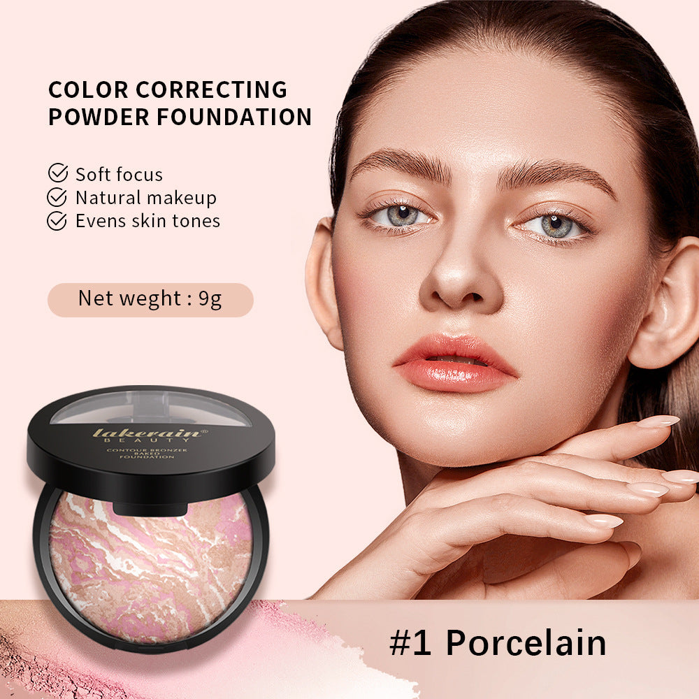 Marble Baked Powder Contour Compact Natural Brightening Powder