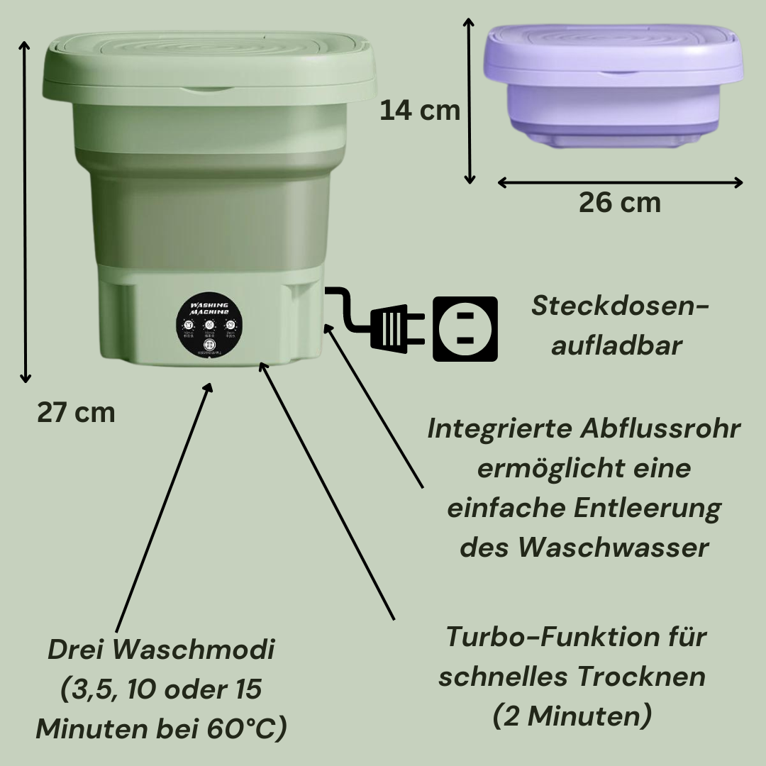 Mini Klapp-Waschmaschine